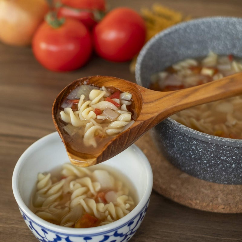 FAAY Duck's Tail Ladle - Eco Friendly Teak Wood Kitchen Tool, Hand Carved Unique Grain Server Gravy Ladle - Image 3